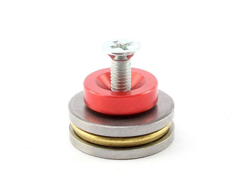 Washer, screw and thrust bearing for piston heads