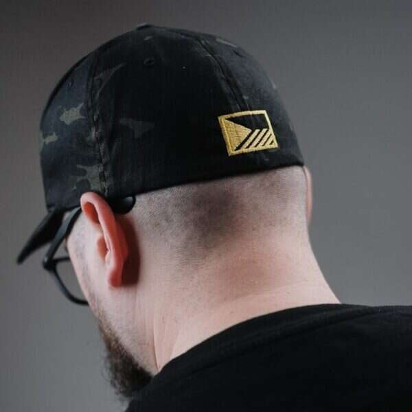 FLEXFIT Cap ANAREUS Spider logo yellow - Multicam BLACK(R)