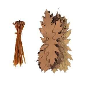 ANAREUS 3D Camouflage Leaves SilkLeaf Dead Oak, 25 Pcs - Brown