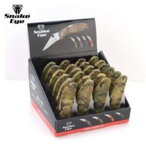 Snake Eye - Tactical 24Pcs Green Camo Folding Knives Box -SE-1005GC