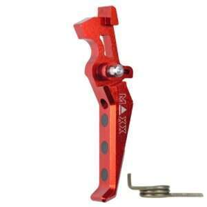 CNC Aluminum Advanced Trigger (Style E) (Red) for M16 AEG Series