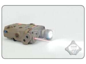 FMA AN/PEQ15 LA-5 Upgrade Version (LED Flashlight, Red / IR Laser) - Tan