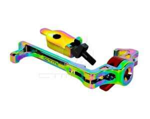 CTM REAPER AAP-01 Enlarged Charging Handle with Selector Switch - Electroplated Rainbow
