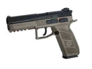 ASG CZ P-09 GBB Pistol with Metal Slide, Hard Case - Tan