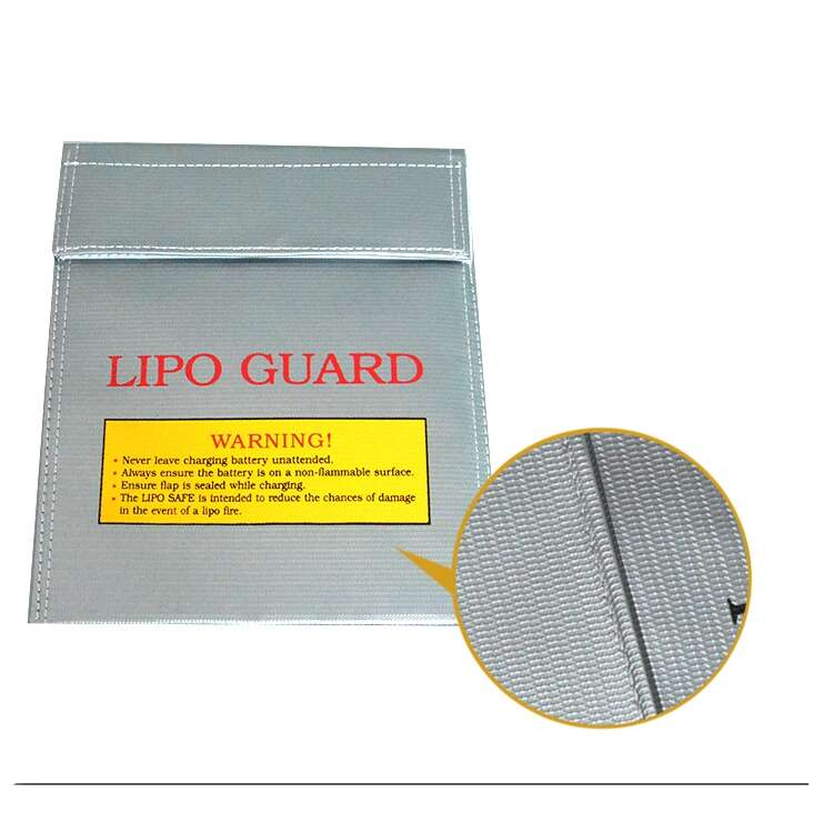 Safety Bag 18x23cm for Li-pol battery, Silver