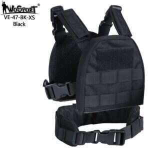 WST Children MOLLE Plate Carrier - Black