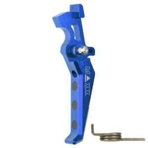 CNC Aluminum Advanced Trigger (Style E) (Blue) for M16 AEG Series
