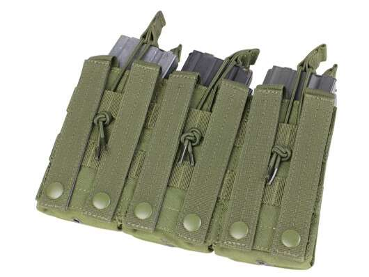 Triple Stacker Open-Top 6xM4/6xM16 Mag MOLLE Pouch Coyote