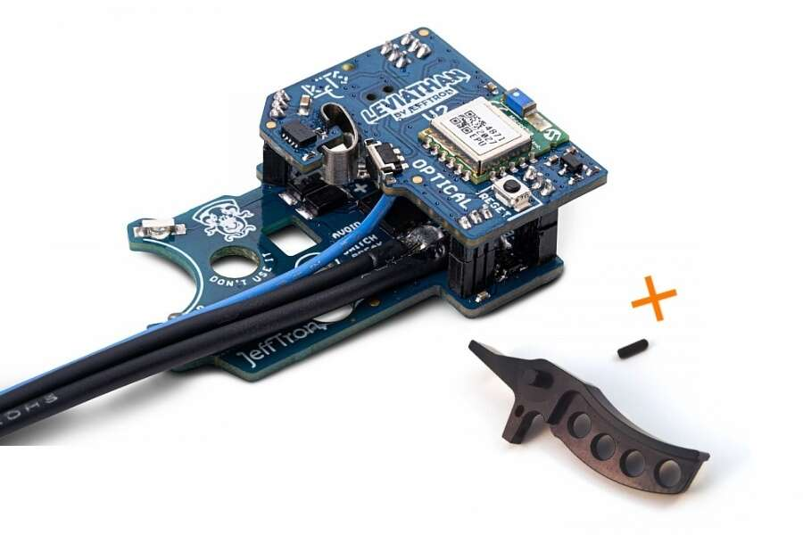 JeffTron LEVIATHAN V2 Optical (rear wired) plus CNC CURVED Trigger - Black