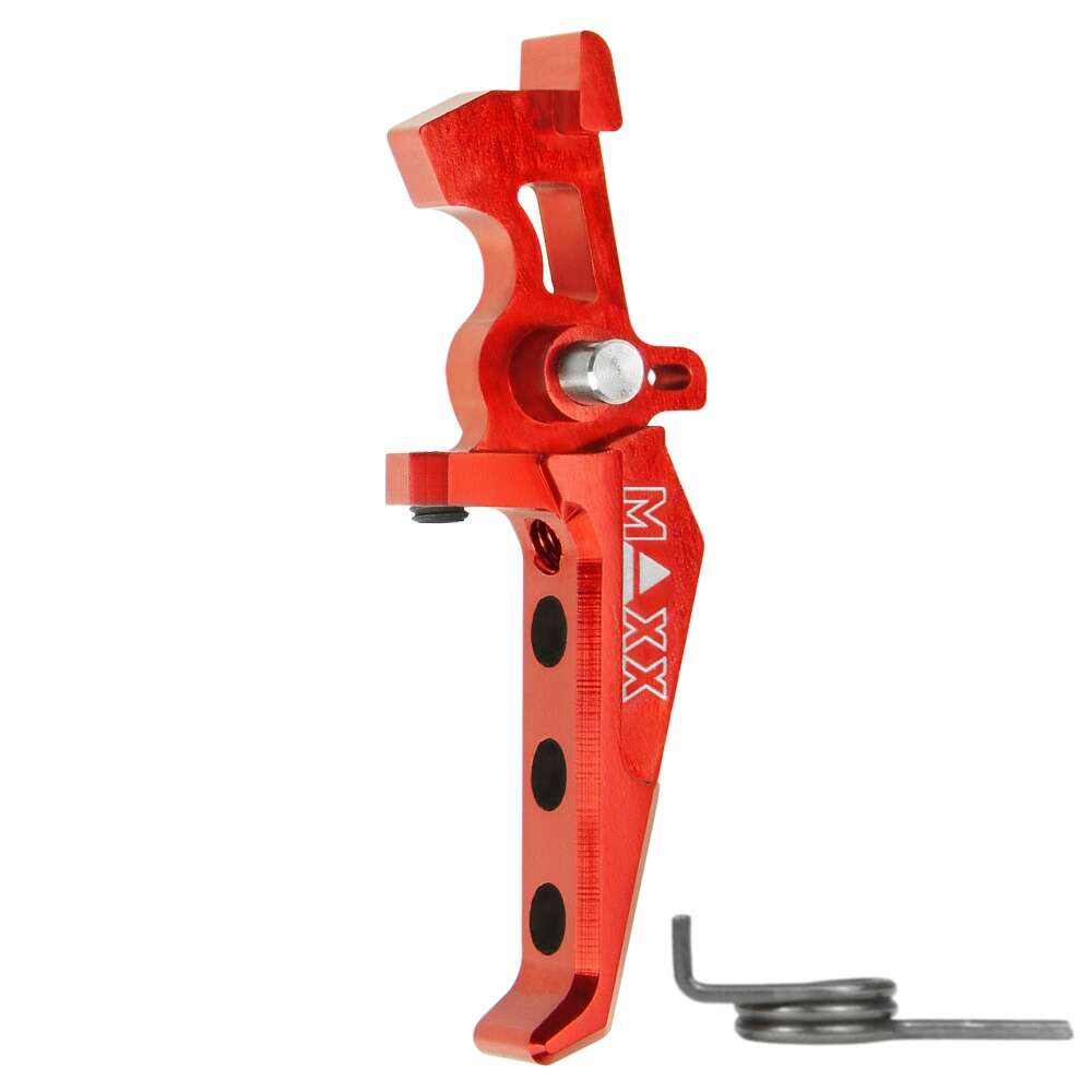 CNC Aluminum Advanced Speed Trigger (Style E) (Red) for M16 AEG Series