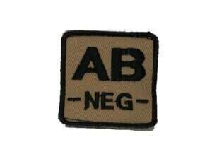 ID. Blood velcro - AB-NEG - tan