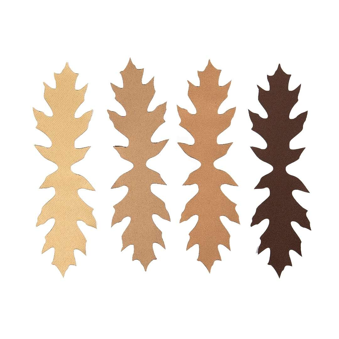 ANAREUS Pack of 3D SilkLeaf Camouflage Leaves, Small (25 Pcs) - Brown