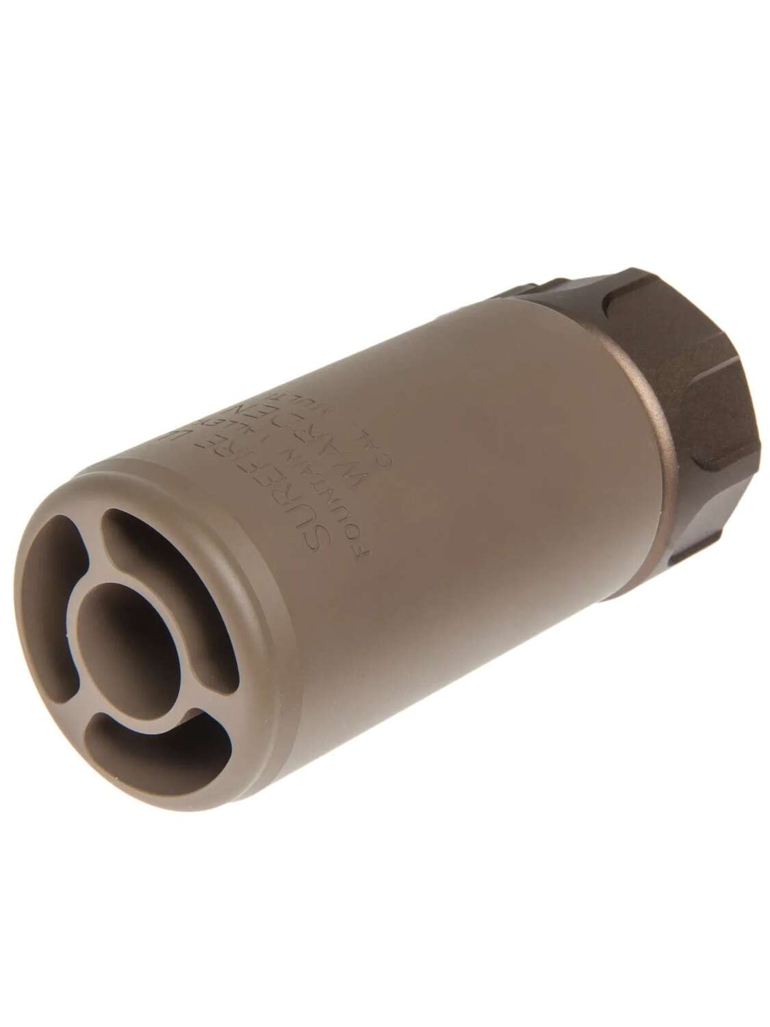 Angry Gun QD WARDEN BLAST Silencer (Full Markings), 14- mm (CCW) - Tan