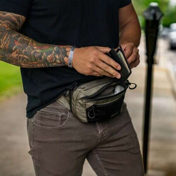 EBERLESTOCK BANDO BAG Concealed Carry Fanny / Hip Pack - Green/Black