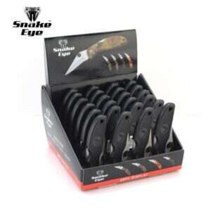 Snake Eye - Tactical 24Pcs Black Folding Knives Box - SE-1005BK