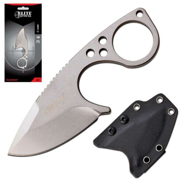 Elite Tactical - TEARDROP - Fixed Blade Knife (Clamshell) - ET-FIX011CS