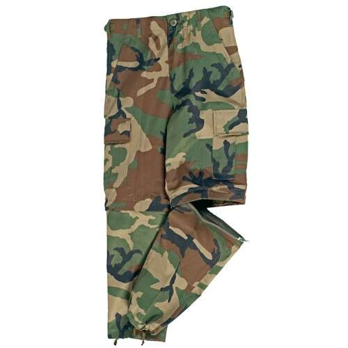 U.S. BDU pants children ZIP-OFF WOODLAND /