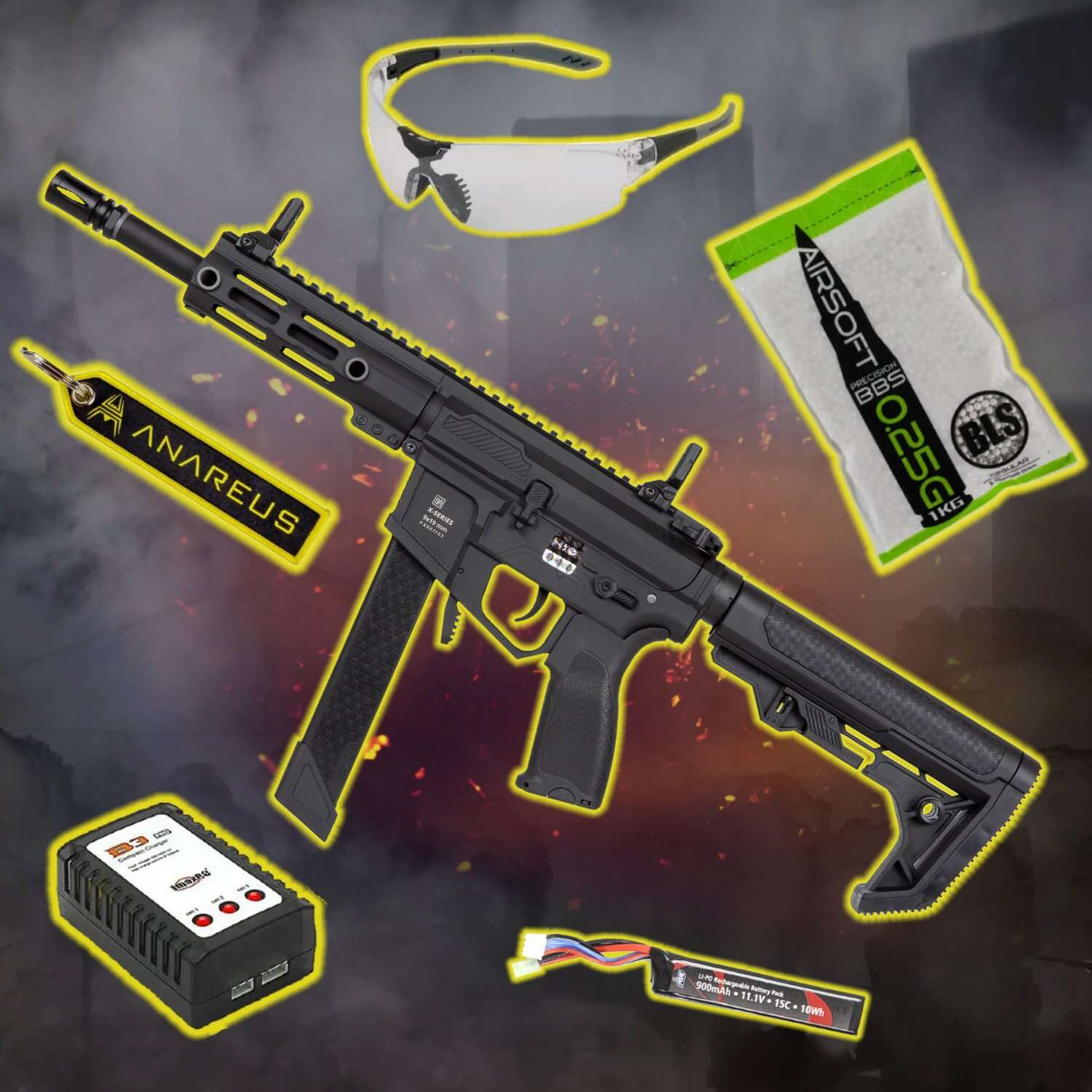 STARTER PACK Set SA AR9 Light Ops (SA-FX01 FLEX(TM) HAL ETU(TM)) - Black