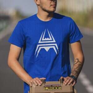 T-Shirt ANAREUS Spider logo - BLUE