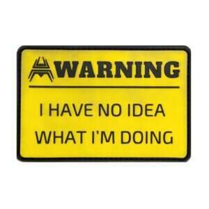 ANAREUS VELCRO Warning Patch NO IDEA - Yellow
