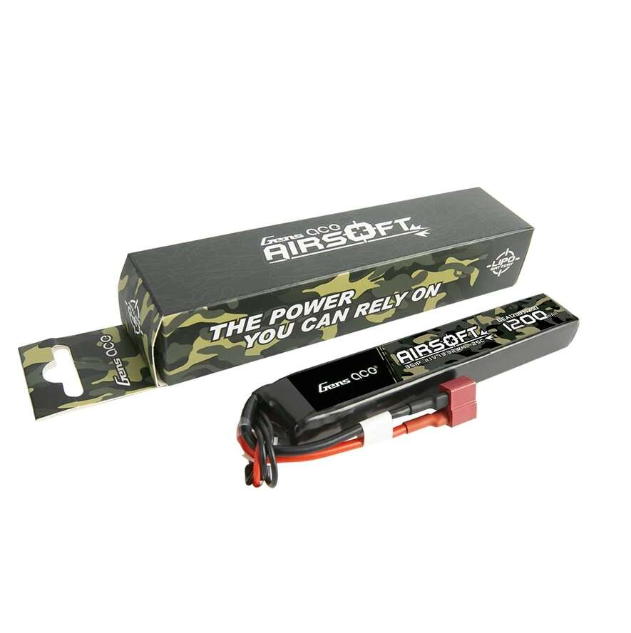 Gens ACE Li-Pol Battery 11.1V 1200mAh, 25C, T-Dean - Buffer Stick (126 mm)