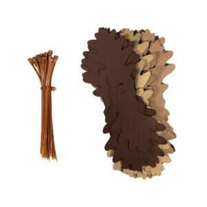 ANAREUS 3D Camouflage Leaves SilkLeaf Oak, 25 Pcs - Brown