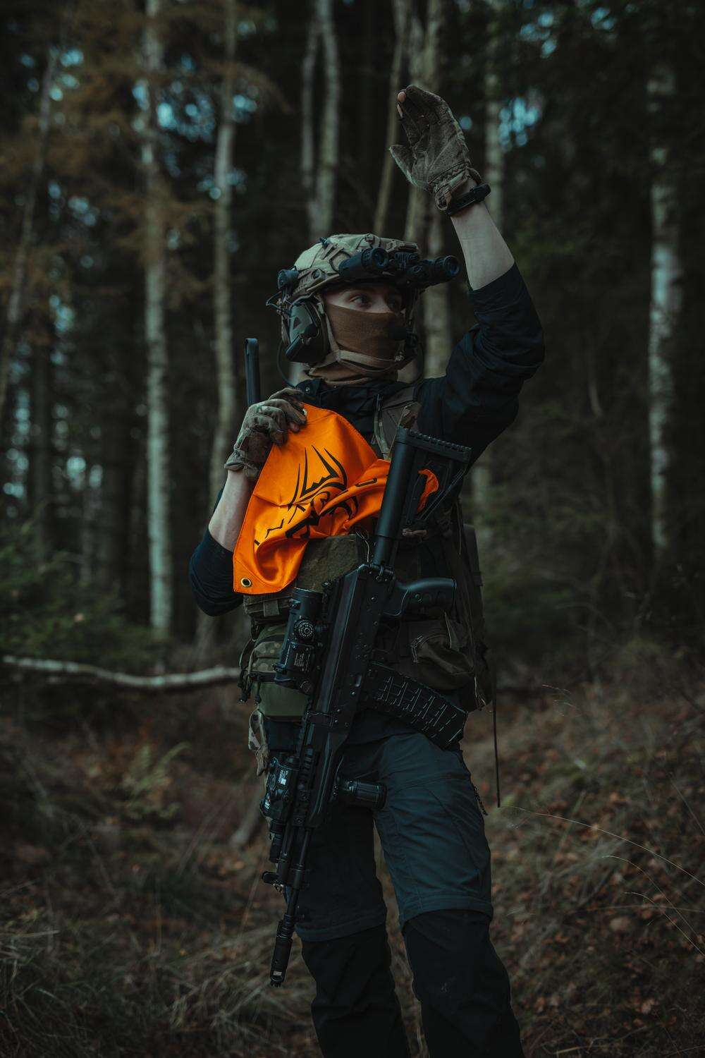 ANAREUS dead rag with velcro - orange