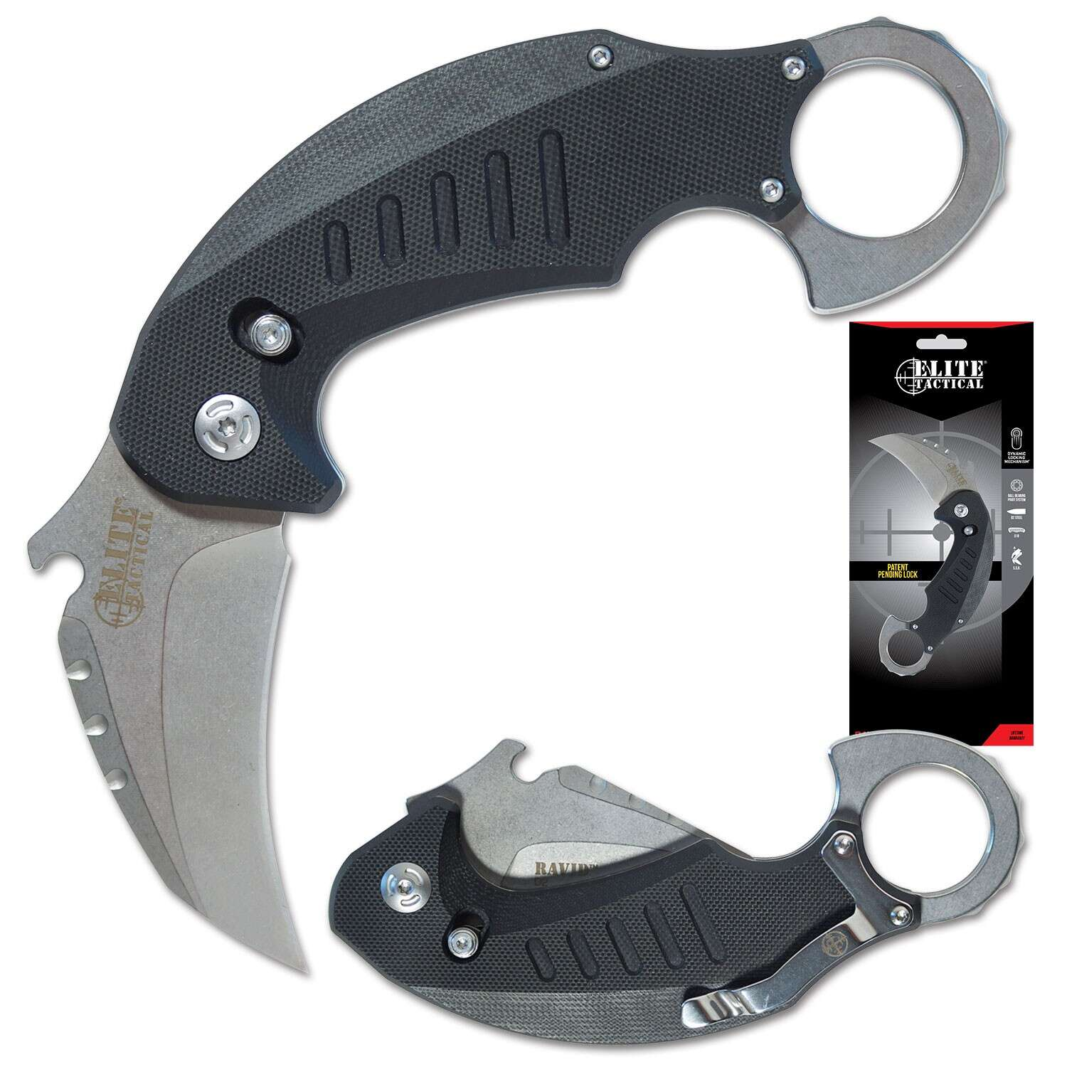 Elite Tactical - RAVID - Folding Knife w/ D.L.M. and S.S.D. - ET-FDR016
