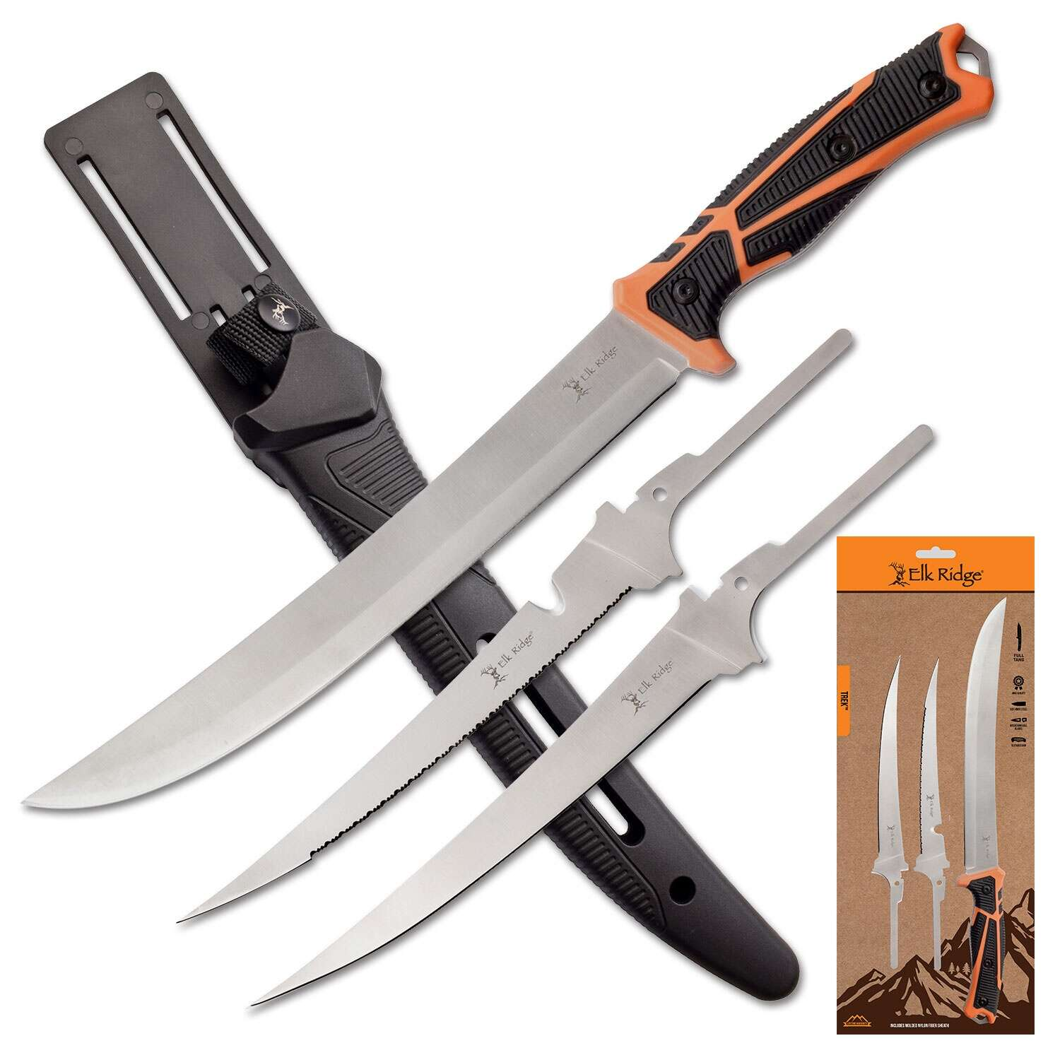 Elk Ridge - TREK - Fixed Blade Knife (Clamshell) - ER-TKFIX004CS