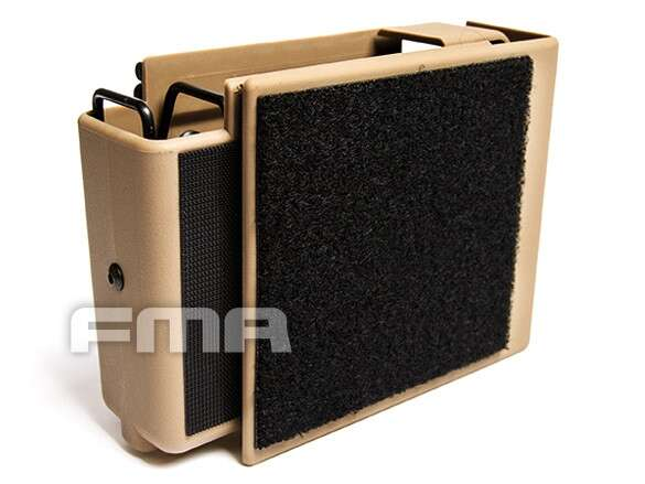 FMA Automatically Jacketed MOLLE Pistol Pouch for 4 Magazines - Tan