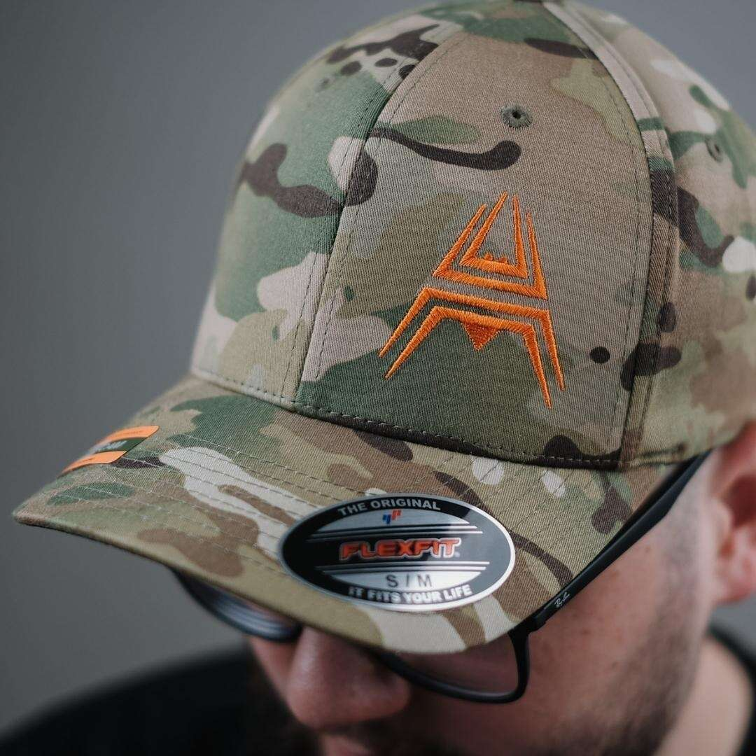 FLEXFIT Cap ANAREUS Spider logo orange - Multicam(R)