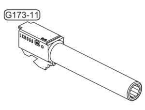 Steel Outer Barrel For GHK Glock G17 Gen3 GBB Airsoft ( G173-11 )