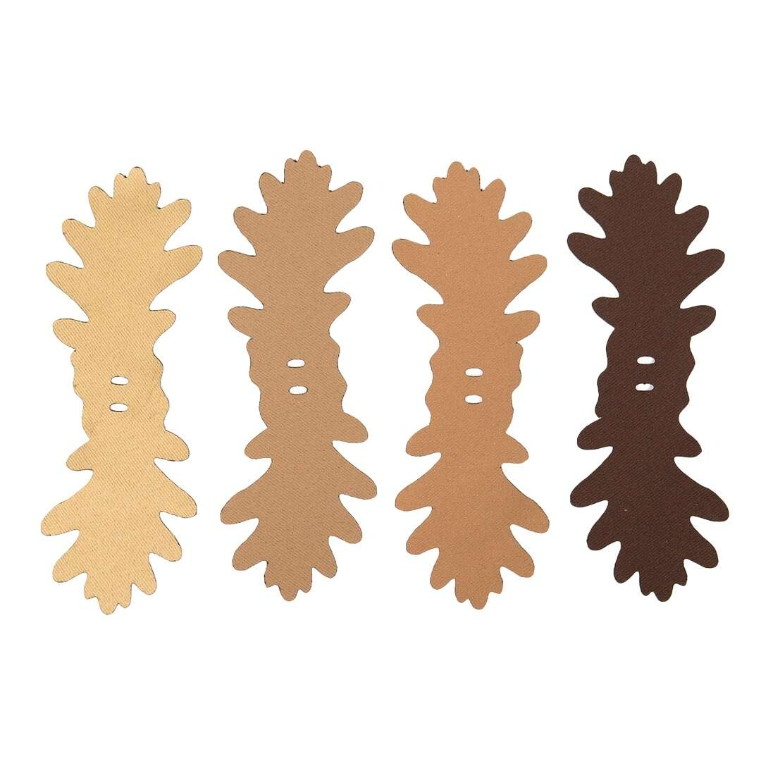 ANAREUS Pack of 3D SilkLeaf Camouflage Leaves, Small (25 Pcs) - Brown