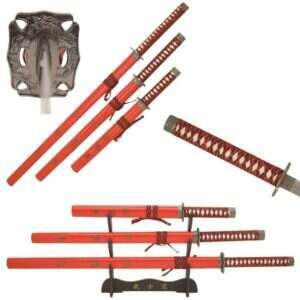 Snake Eye Tactical- 3 Piece Sword Set with Display Stand - SE-58LRD4