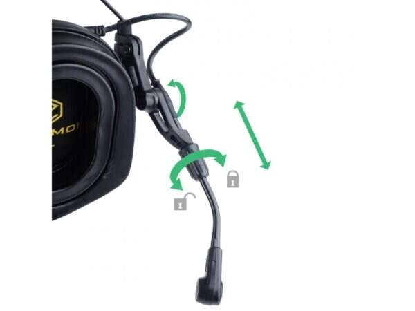 EARMOR M32H PLUS Electronic Tactical Headset, Helmet Mount - Coyote Brown