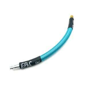 EPeS IGL HPA S a F Braided Hose, 20 cm, QD Foster plus 1/8 NPT - Ocean Blue