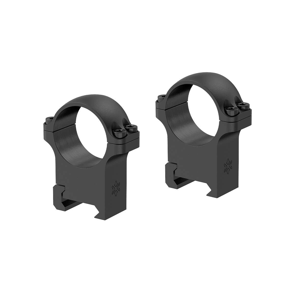 VO steel mounting rings 30mm, medium - Black
