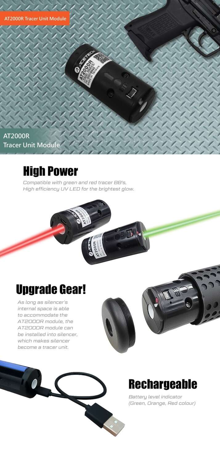 AceTech AT2000RII Tracer Module for Silencers - Black