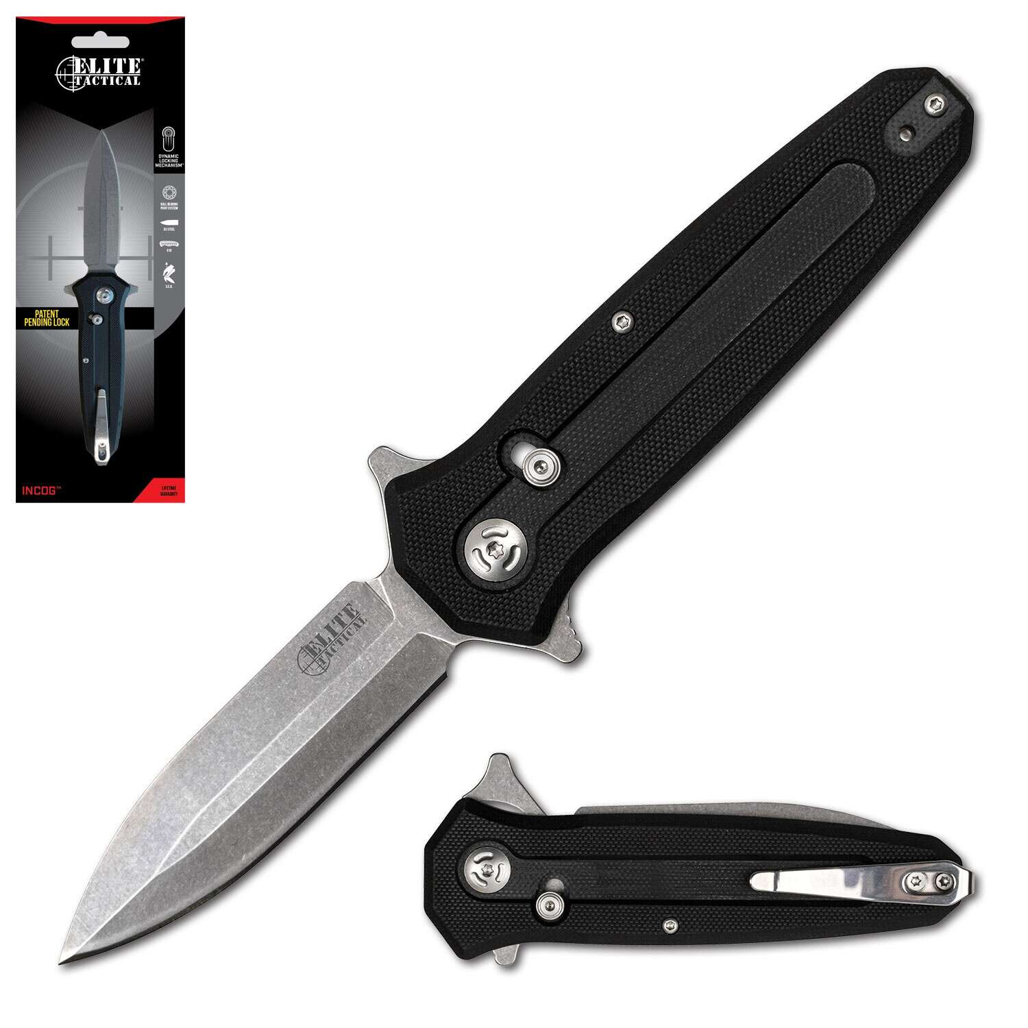 Elite Tactical - INCOG - Folding Knife w/ D.L.M. and S.S.D. - ET-FDR017