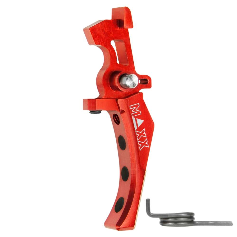 CNC Aluminum Advanced Speed Trigger (Style D) (Red) for M16 AEG Series