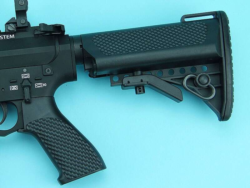 M4A1 Extended Battery Crane Type Buttstock Ball Ball (Black)