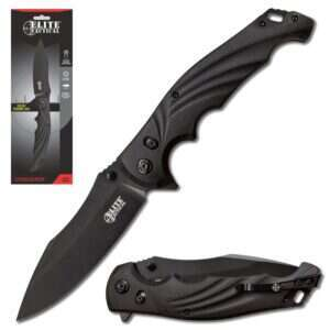 Elite Tactical - CONQUEROR - Folding Knife w/D.L.M. - ET-FDR010BK
