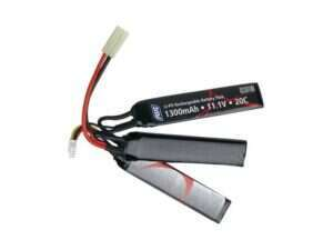 ASG Li-Pol Battery 11.1V 1300mAh, 20C, Tamiya - Crane (3-pieces)