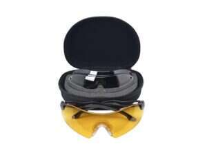 STRIKE DROP ZONE Protective Glasses, 4 Lenses H2X Anti-Fog - Black