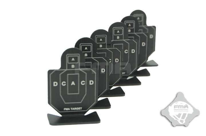FMA Set of Aluminum Targets Type B, 6 pcs - Black