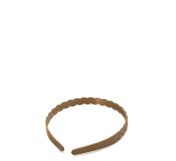 Diadem. Kakhi beige flätat.
