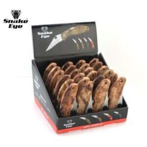 Snake Eye - Tactical 24Pcs Brown Camo Folding Knives Box - SE-1005BC
