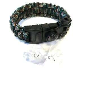 Paracord Armband kraftigt utförande med fiskekit mm