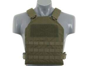 Simple Plate Carrier with Dummy Soft Armor Inserts - Olive