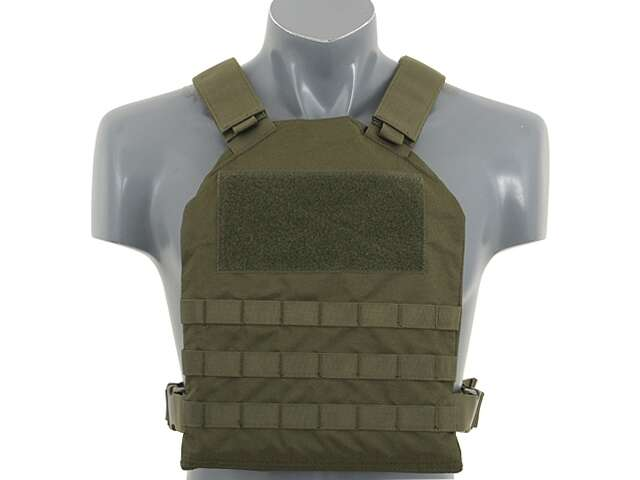 Simple Plate Carrier with Dummy Soft Armor Inserts - Olive